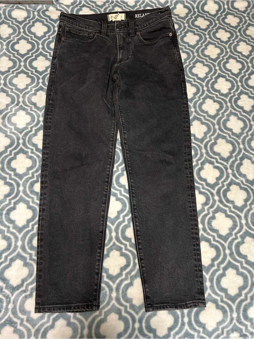 Madewell Relaxed Taper Black Jeans Size 30